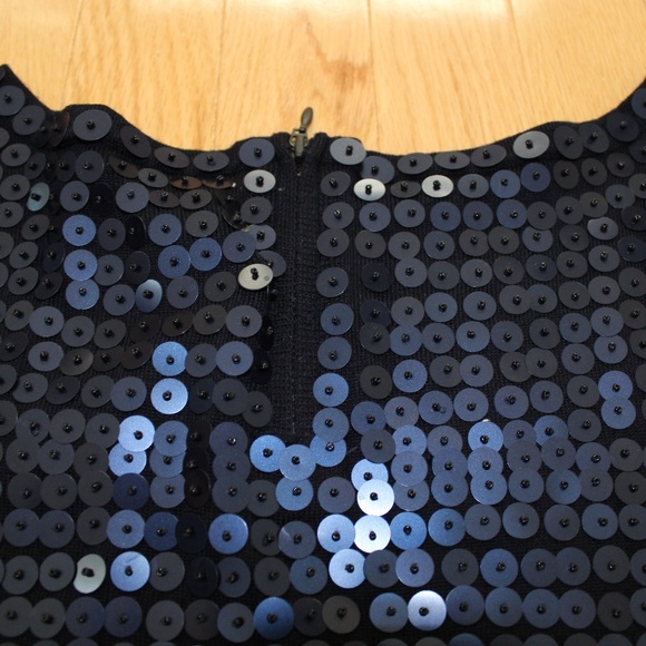 NWT J.Crew Navy Sequin Long-Sleeve Top - Picture 7 of 12